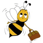 Bee with briefcase